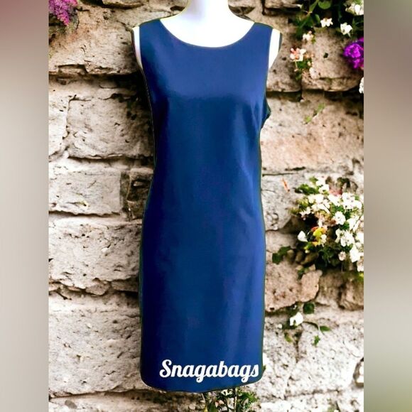 TRINA TURK NWT CLEMENTE BACK TWIST SLEEVELESS DRESS INDIGO BLUE SIZE 12 - Picture 2 of 9